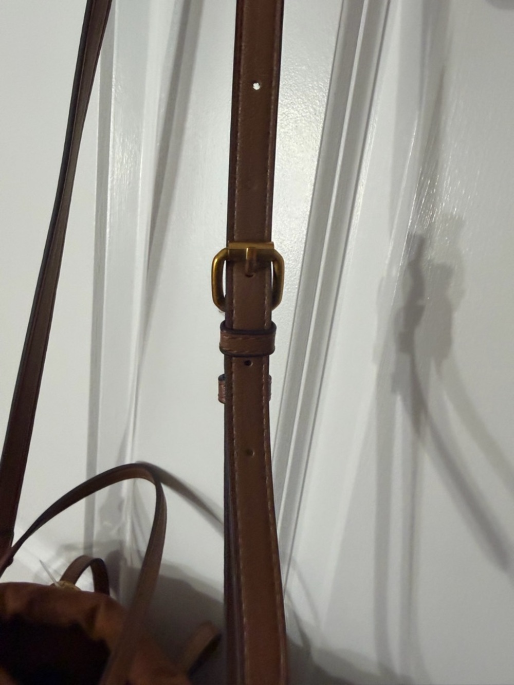 Steve Madden Tan Fringe Bucket Bag Adjustable Strap Detachable Insert Crossbody - Picture 6 of 15